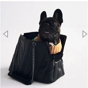 Zara black pet carrier